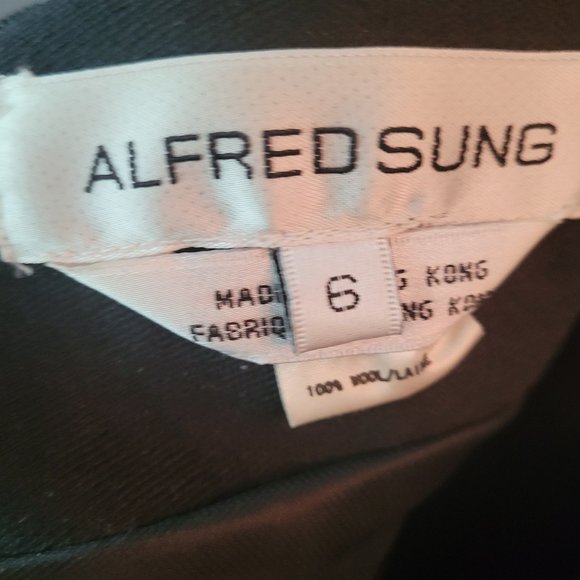 VINTAGE ALFRED SUNG COCKTAIL DRESS WITH AUTHENTIC OSTRICH FEATHERS - Picture 6 of 6